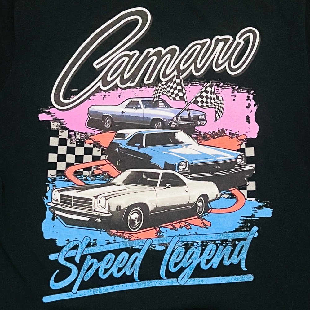 Camaro Speed Legend Black Graphic T-Shirt by Chemistry Men’s Size Medium 💎 - Picture 3 of 4
